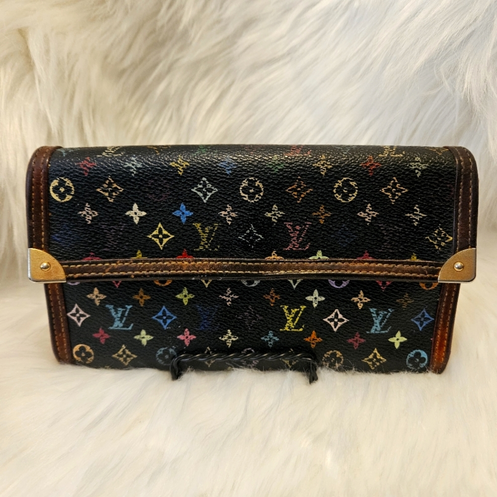 Louis Vuitton Murakami Noir Tresor Wallet